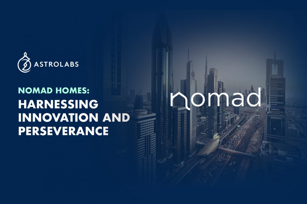 A banner for the article highlighting the growth of the proptech in the gulf