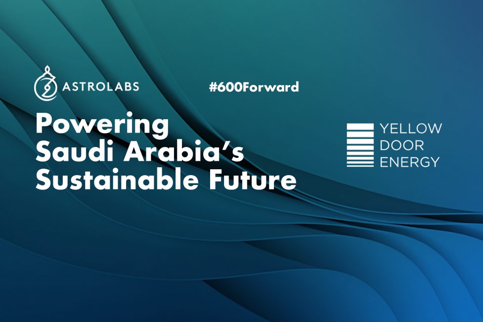 A visual with a title for the article focusing on Saudi energy sector