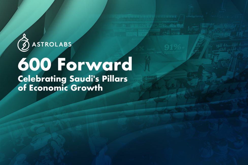 AstroLabs 600 Forward event banner which celebrated the Saudi Market entry of 600 companies in 5 years